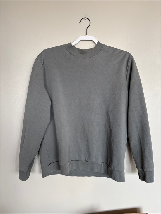 Zara Sweaters - Zara Mock Neck Sweatshirt Gray Sage Long Sleeve Pullover Size L